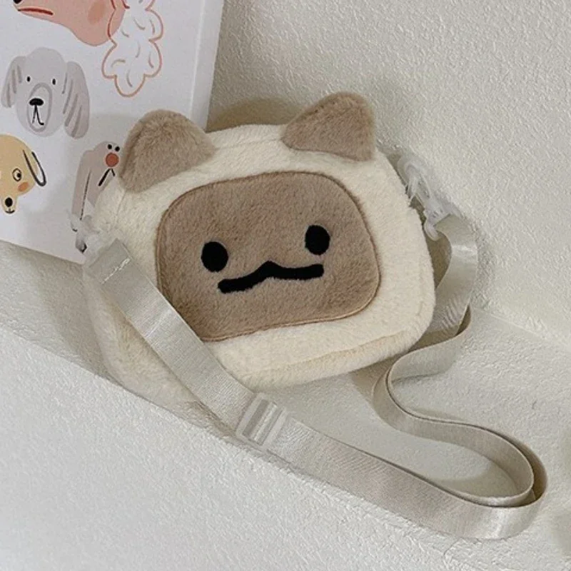 Top Trends: Xiuya Kawaii Plush Crossbody Bag For Women Cat Shape Soft Cute Shoulder Bag New Harajuku Style Fresh Sweet High Quality Handbag Shoppable Styles