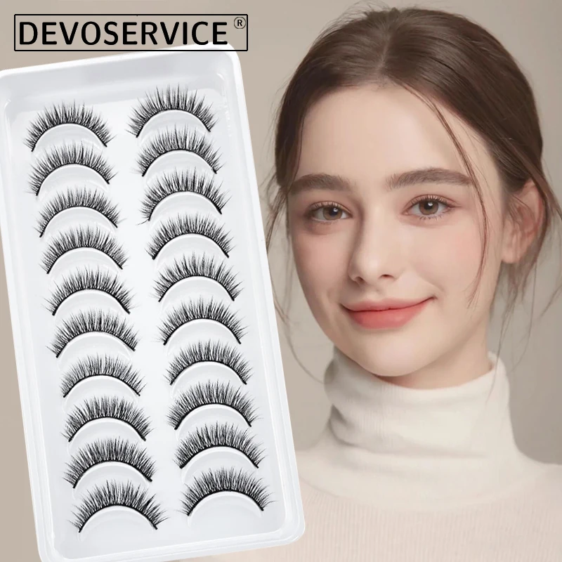 Top Trends: DEVOSERVICE Lashes 6 / 10pairs Natural Short False Eyelashes 3D Mink Lashes Extensions False Eyelashes Faux Cils Makeup Wholesale Shoppable Styles