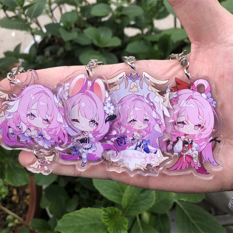 Top Trends: Honkai Impact 3 Elysia Keychain Anime Game Accessories Backpack Cosplay Pendant Prop Badge Gift Shoppable Styles