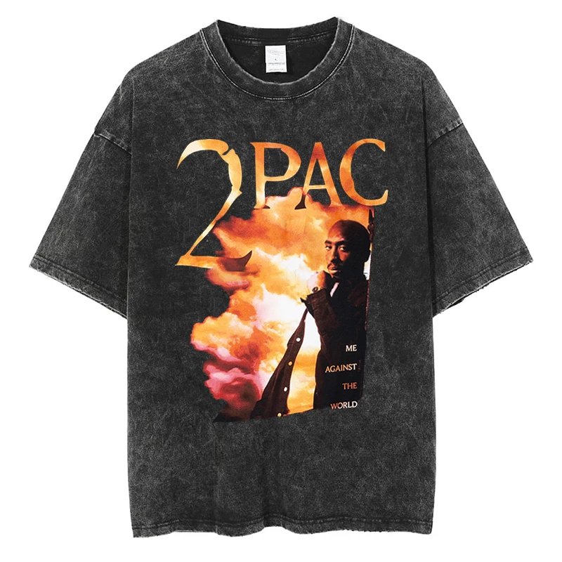 Top Trends: Tupac 2PAC T-shirts Cotton Vintage Tshirt Men Hip Hop Rapper Graphic Short Sleeve Tees Black Summer Oversized Streetwear Tops Shoppable Styles