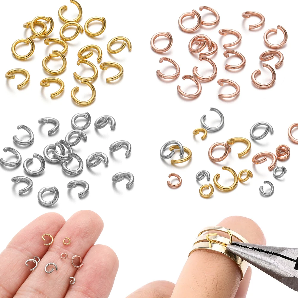 Top Trends: 100-200pcs / lot Stainless Steel Open Jump Rings Split Rings Connectors For DIY Jewelry Making Findings Accessories 3mm 5mm Shoppable Styles