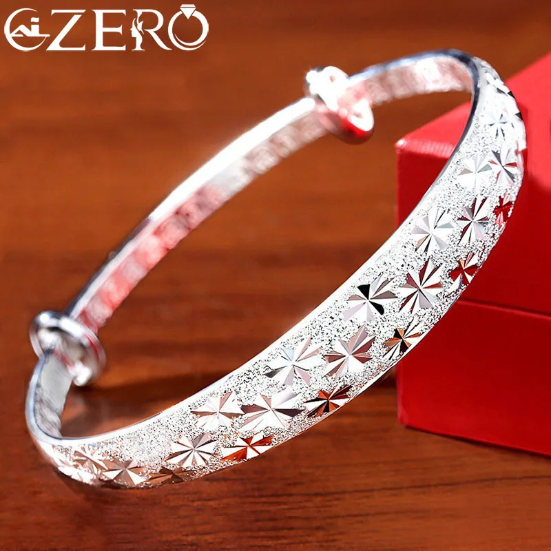 Top Trends: 999 Sterling Silver Original Romantic Gypsophila Star Bangles For Women Bracelets Fashion Party Wedding Accessories Jewelry Shoppable Styles