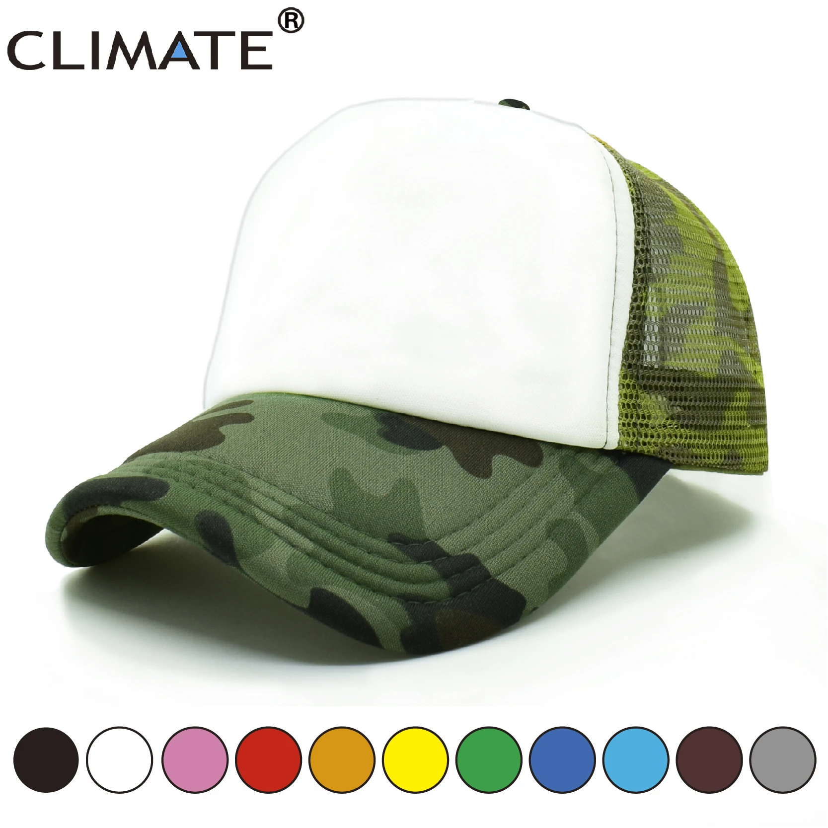 Top Trends: CLIMATE Blank Trucker Caps Camouflage Dad Hats Family DIY Caps Men Women Kid Children Hip Hop Hat Solid No Logo Blank Caps Shoppable Styles