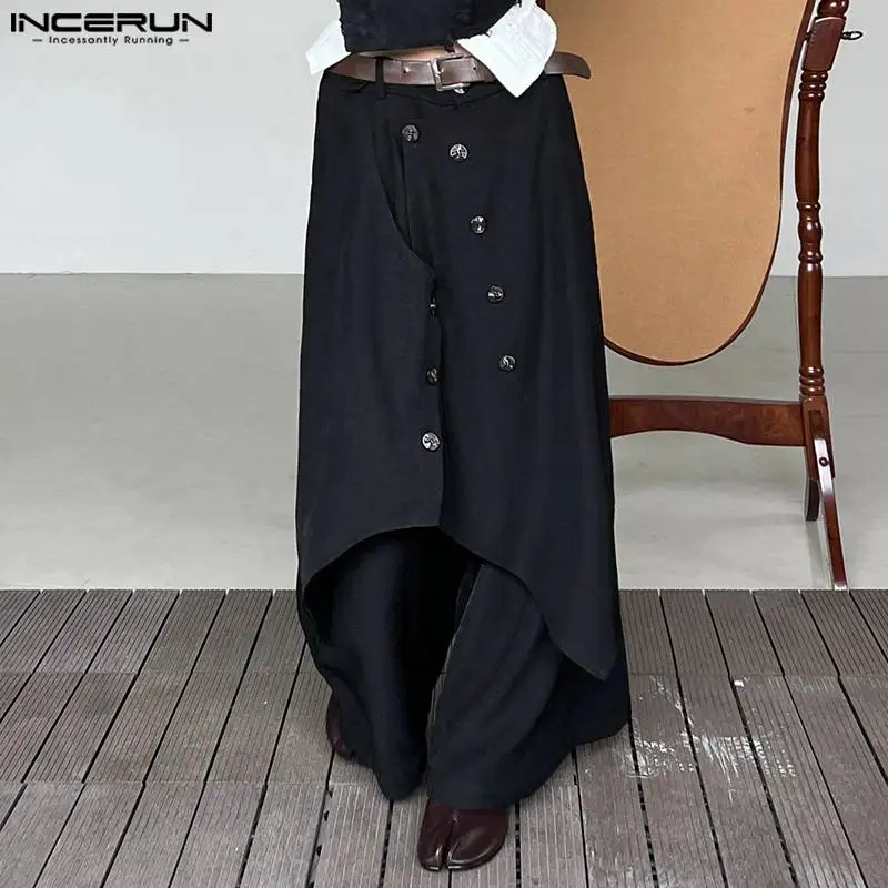 Top Trends: INCERUN 2023 Korean Style Men's Trousers Retro Irregular Design Long Pants Casual Streetwear Male Solid Wide Leg Pantalons S-5XL Shoppable Styles