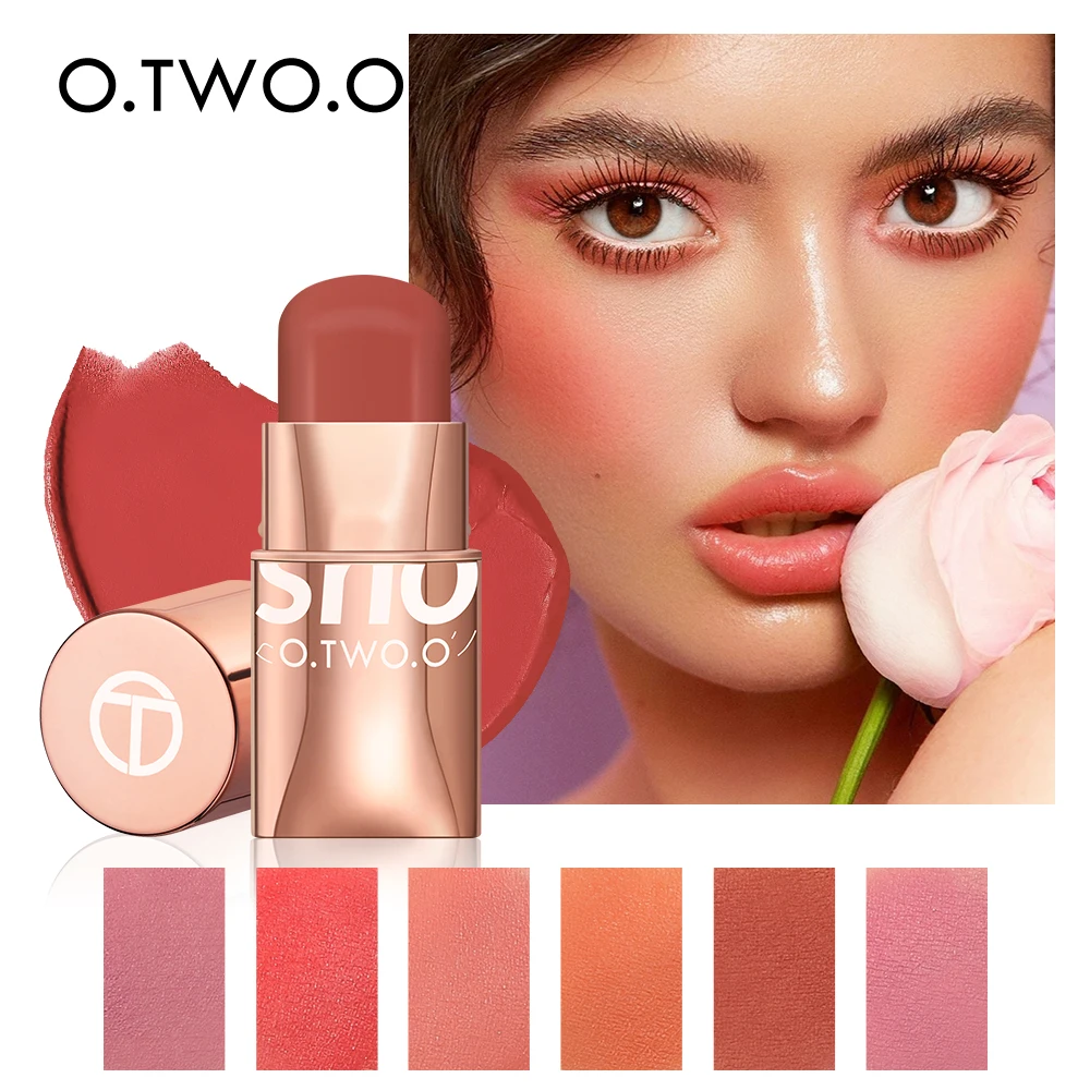 Top Trends: O.TWO.O Blush Stick Cream Blusher 6 Colors Blendable Waterproof Long-lasting Lip Cheek Eye Multi-use Stick Make-up For Women Shoppable Styles