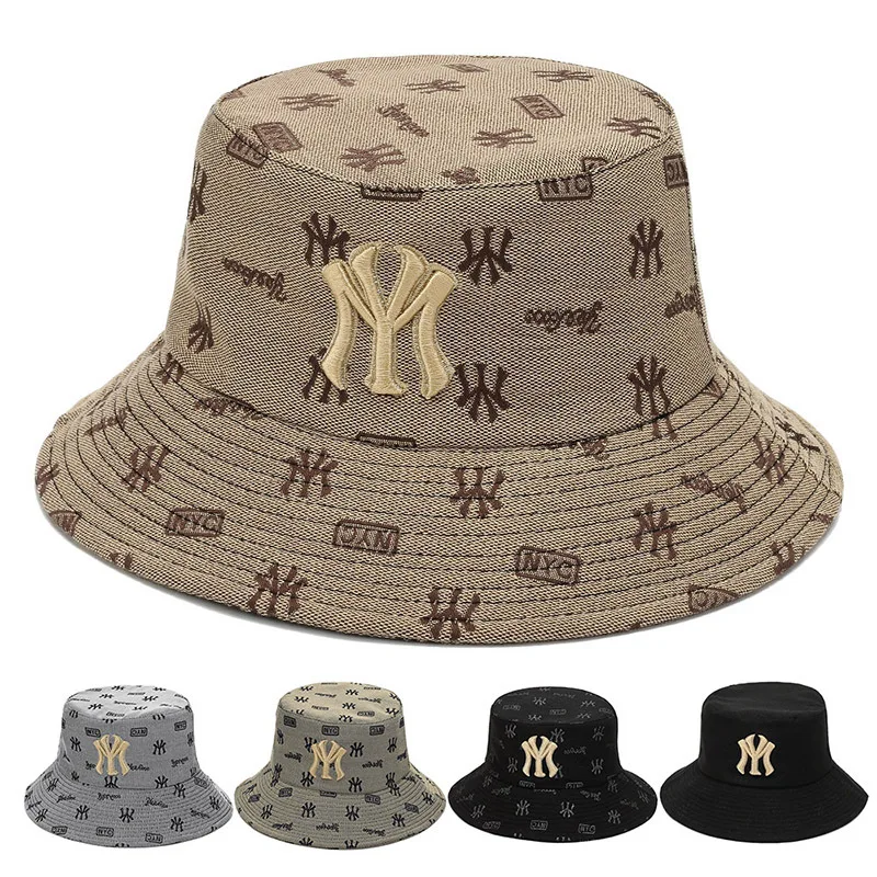 Top Trends: Vintage MY Embroidery Bucket Hat NYC Designer Luxury Women Men Outdoor Sun Cap Fashion Couple Flat Beach Fisherman Caps DP072 Shoppable Styles