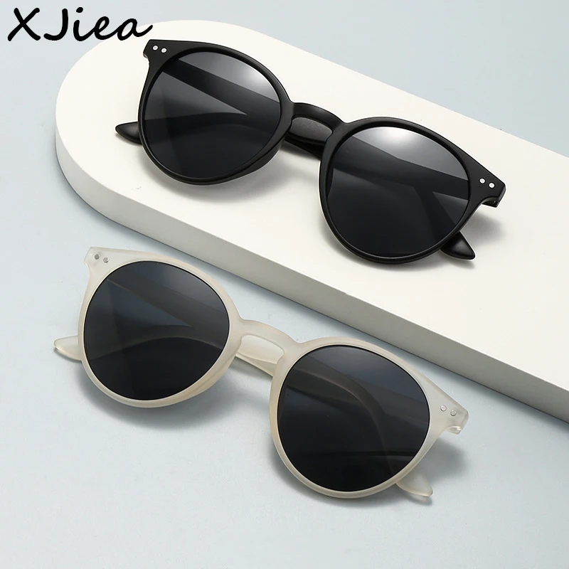 Top Trends: XJiea Classic Fashion Round Sunglasses For Women Simple Trendy Matte Men Eyeglass Frame Outdoor Driving Shades Accessory UV400 Shoppable Styles