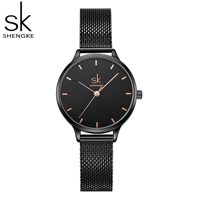 Top Trends: SHENGKE Fashion Design Women Watches Original Casual Woman's Quartz Wristwatches Leather Strap Ladies Gifts Clock Montre Femme Shoppable Styles