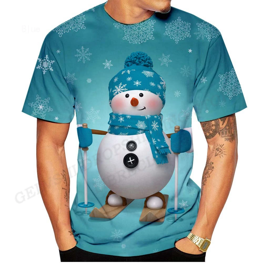 Top Trends: Christmas Carnival Santa Claus Happy New Year Gift Men's And Women's T-Shirts Hip Hop 3D Print Round Neck Tee Short Sleeve Top Shoppable Styles