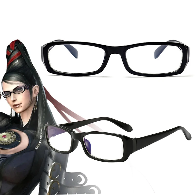 Top Trends: Game Bayonetta Glasses Cosplay Unisex Black Eyewear Retro Gothic Masquerade Prop Accessories Shoppable Styles