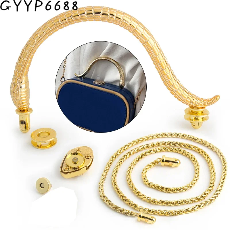 Top Trends: 1-5Sets K Gold Color Tote Bags Snake Handle Locks Handbags Purse Shoulder Replacement Chain Clasps Buckles Hardware Accessories Shoppable Styles