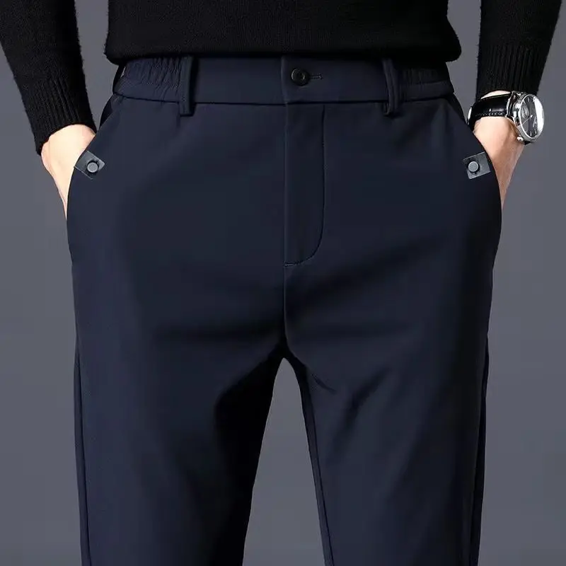 Top Trends: Streetwear Fashion Men's Business Suit Pants Summer Thin Slim Solid Korean Male Clothing New Sports Casual Straight Trousers 38 Shoppable Styles