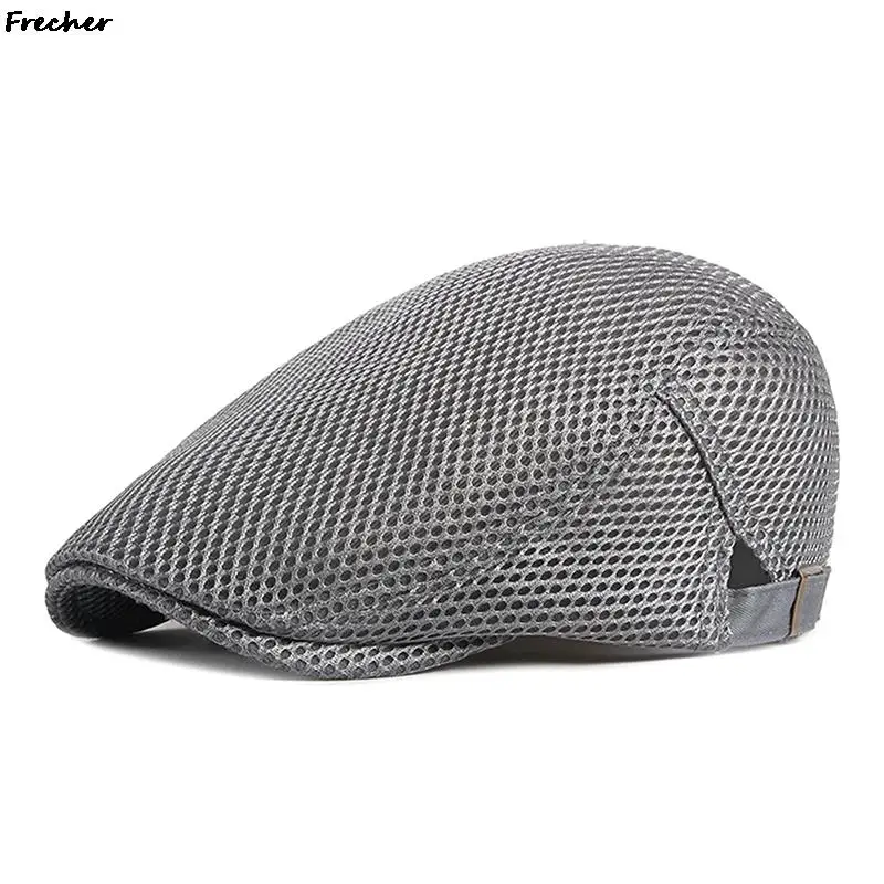 Top Trends: Breathable Mesh Newsboy Caps Summer Flat Hats Men Women British Beret Hat Driving Cabbie Cap Fashion Golf Caps Fashion Casquette Shoppable Styles - Image 2