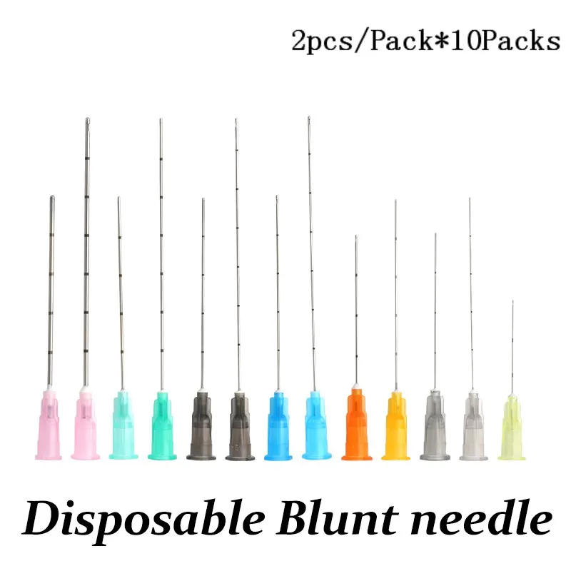 Top Trends: 10pcs / Box Blunt-tip Cannula High Toughness Disposable Hypodermic Filler Needle 14G 18G 30G Micro Blunt Tip Cannula With Filler Shoppable Styles