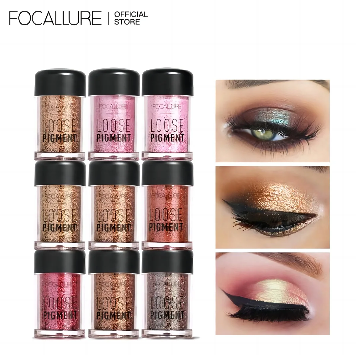 Top Trends: FOCALLURE 18 Colors Glitter Liquid EyeShadow Shimmer Shine Diamond Brighten Pigment Eye Shadow Powder Makeup Cosmetics For Women Shoppable Styles