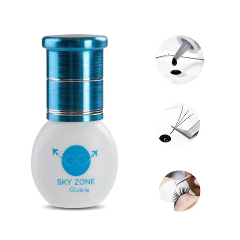 Top Trends: 5 Bottles Sky Zone Eyelash Extensions Glue 5g Fast Dry Adhesive Low Irritation False Lava Lashes Beauty Makeup Tools Korea Shoppable Styles - Image 4