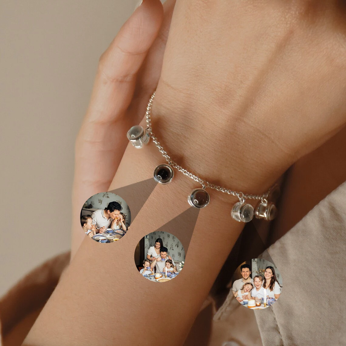 Top Trends: New Projection Bracelet Personalized Photo Bracelet Custom Multi Photo Projection Bracelet Women Custom Gift For Her Birthday Shoppable Styles