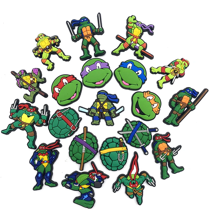 Top Trends: MINISO Teenage Mutant Ninja Turtles Rubber Shoe Charms For Crocs Cartoon Crocs Ninja Turtles DIY Crocs Jibitz Wholesale Shoppable Styles - Image 4