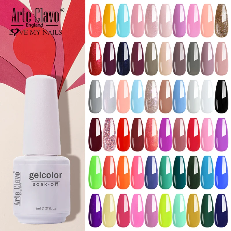 Top Trends: Arte Clavo Gel Polish Semi Permanent Gel Varnish For Nails Manicure Classic Color Gel Nail Polish Primer Nail Art Hybrid Gellak Shoppable Styles