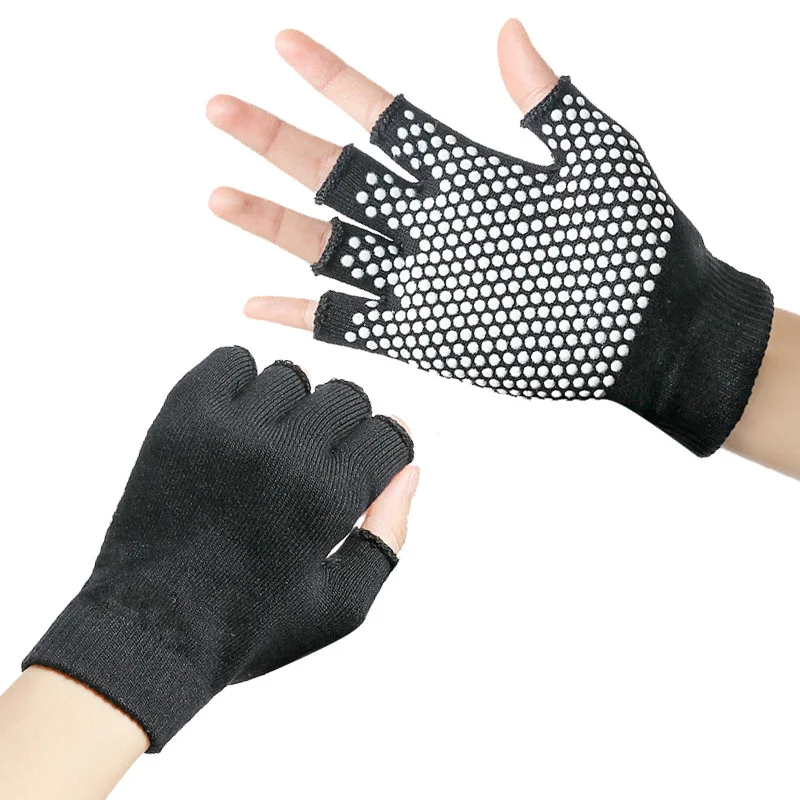 Top Trends: Yoga Gloves Unisex Non-slip Fitness Gloves For Gym Yoga Pilates Balance Warm Workout Fitness Half Finger Hand Protector Glove Shoppable Styles