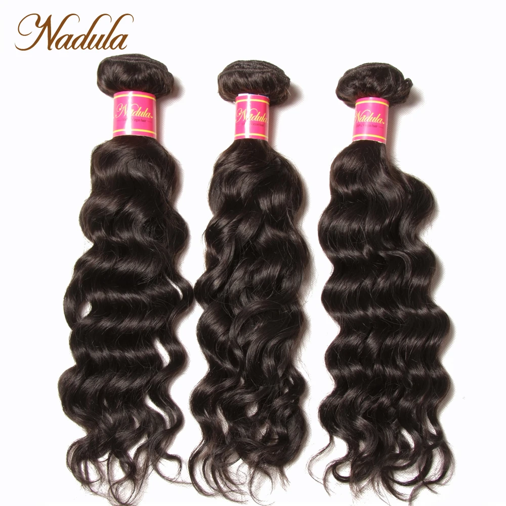 Top Trends: Nadula Hair Bundles Brazilian Natural Wave Hair Weaves 8-26inch Human Hair Extensions 3PCS Natural Color Remy Hair Shoppable Styles