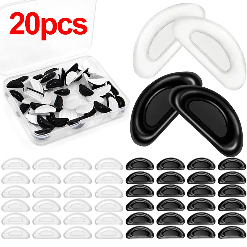 Top Trends: 10 / 20pcs Glasses Nose Pads Adhesive Silicone Nose Pads Non-slip Transparent Nosepads Glasses Eyeglasses Eyewear Accessories Shoppable Styles