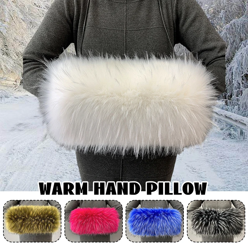 Top Trends: Lady Imitation Faux Fox Fur Hand Warmer Soft Thicken Gloves Plush Hand Muff Unisex Fluffy Pillow Soft Plush Arm Sleeve Shoppable Styles