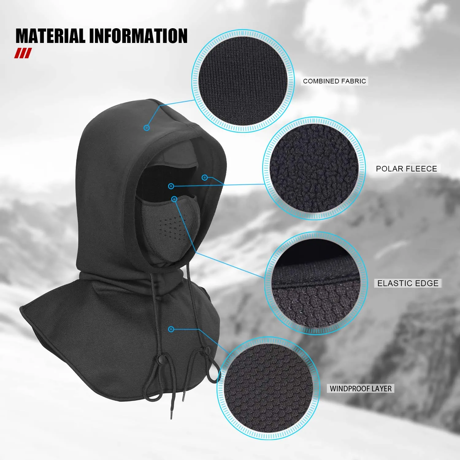 Top Trends: BINMEFVN Ski Mask Motorcycle Balaclava Adjustable Windproof Fleece Cold Weather Full Face Mask For Winter Shoppable Styles