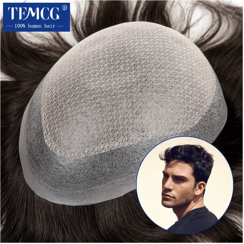 Top Trends: Toupee Men Diamond Lace Base With Injected PU Around 100% Natural Human Hair Male Hair Prosthesis 6' Hair System Unit Men Wig Shoppable Styles