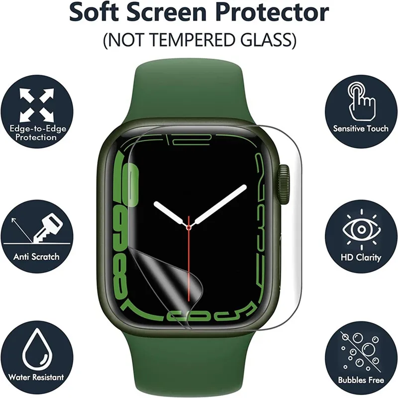 Top Trends: 5PCS Hydrogel Film For Apple Watch 9 5 6 SE 3 2 1 40MM 44MM 42MM 38MM Screen Protector For Apple Watch Ultra 49MM 7 8 41MM 45MM Shoppable Styles - Image 2