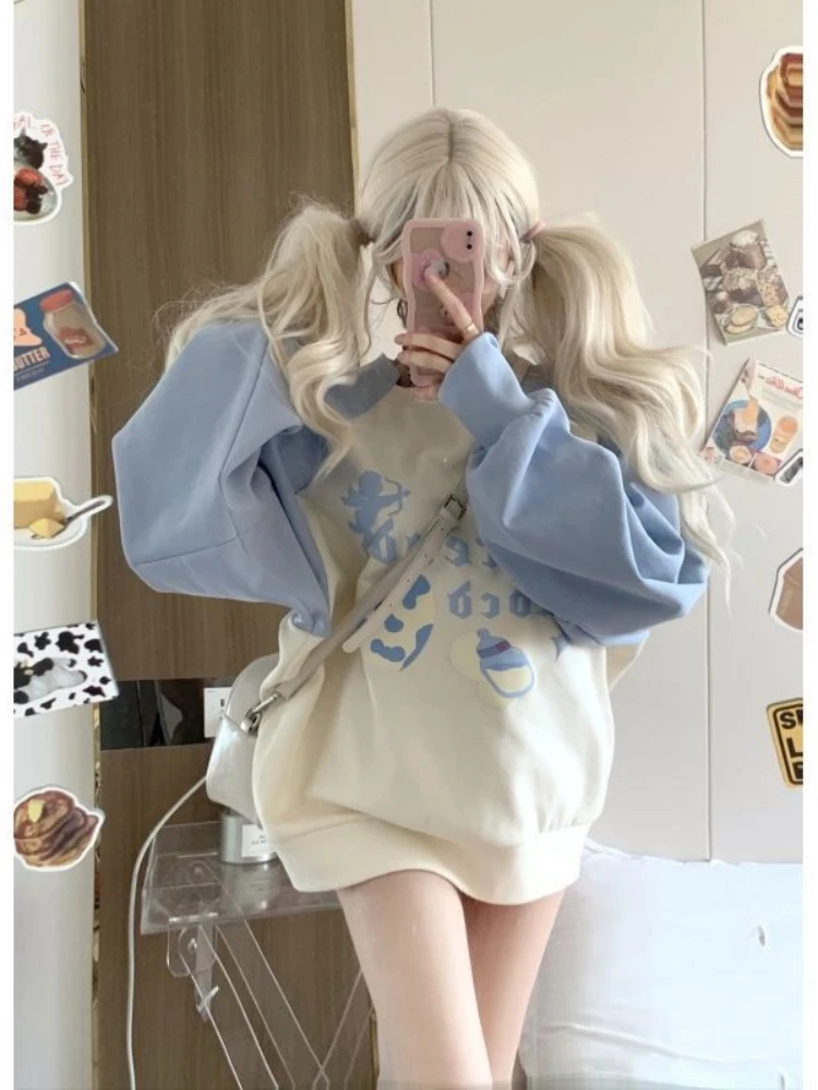 Top Trends: Deeptown Kawaii Sweet Pink Hoodies Women Japanese Harajuku Oversized Sweatshirts Female Loose Casual Long Sleeve Y2K Tops Korean Shoppable Styles - Image 4