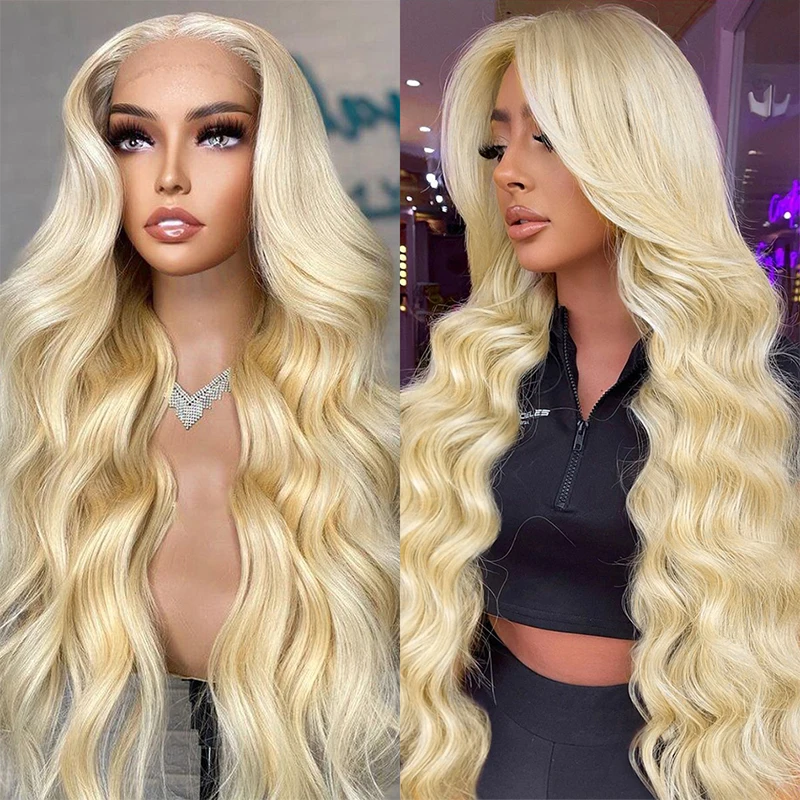 Top Trends: 34 Inch 613 Honey Blonde Color Wig HD Lace Transparent Body Wave 13x6 Frontal Human Hair Wigs 13x4 Front Wig For Wom Shoppable Styles