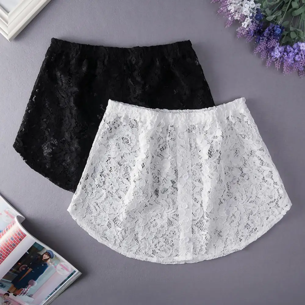 Top Trends: Shirt Extenders Women Fake Shirt Tail Irregular Skirt Blouse Tail Hem Soft Lace Detachable Casual Hem Skirt Shoppable Styles