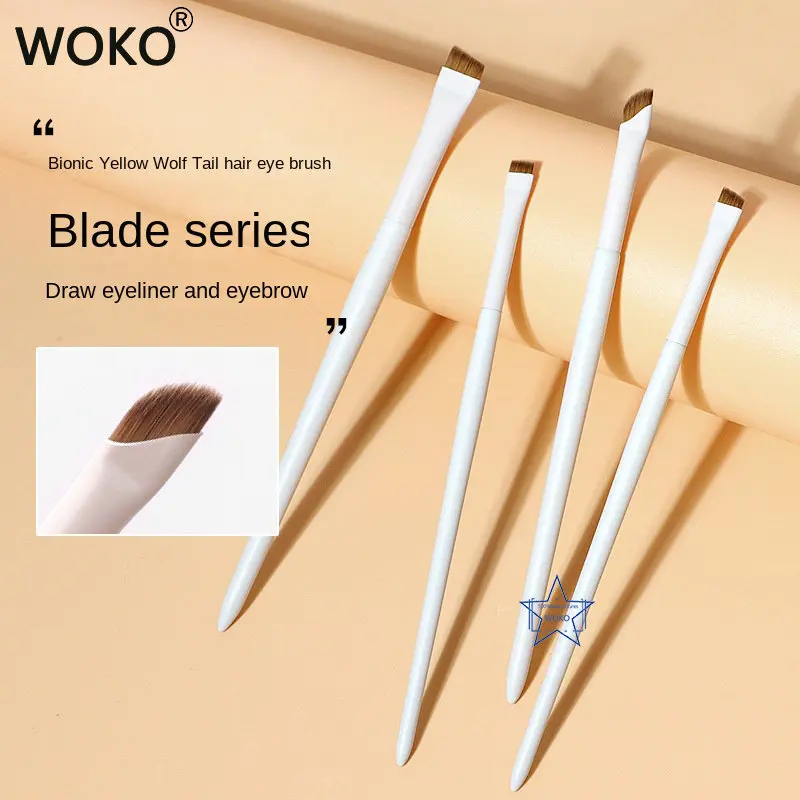 Top Trends: 1 / 4Pcs Sickle Blade Eyeliner Brush Ultra Thin Flat Fine Eye Liner Makeup Brushes Flat Eyeliner Brush Eyebrow Make Up Brush Shoppable Styles