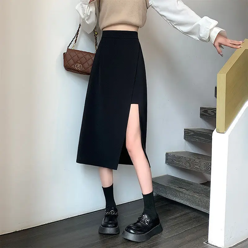 Top Trends: Women's Short Skirt Black Double Layers Summer Fashion High Waist Office Lady Clothing Pure A- Line Mini Korean Fashion XS-5XL Shoppable Styles - Image 2