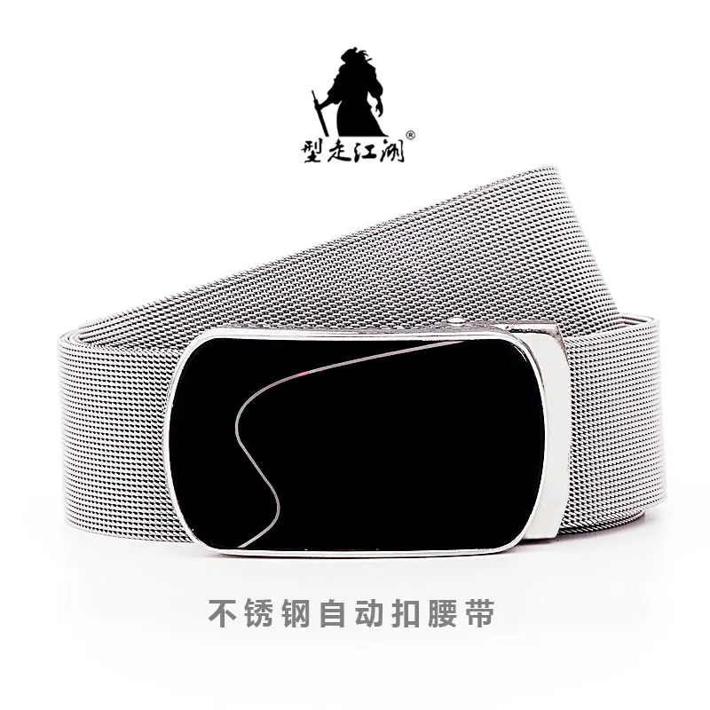 Top Trends: Men Leather Belt Stainless Steel Metal Automatic Buckle Brand High Quality Luxury Belts Quality Girdle Belts For Jeans Shoppable Styles - Image 3