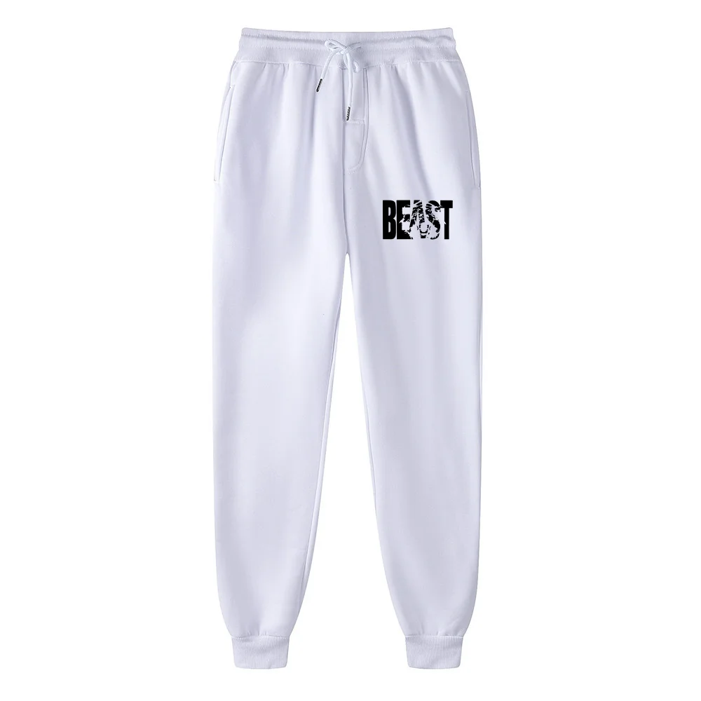 Top Trends: New Brand Running Jogging Pants Men Soft Bodybuilding Joggers Sweatpants BEAST Printing Black White Fitness Sport Trousers Shoppable Styles