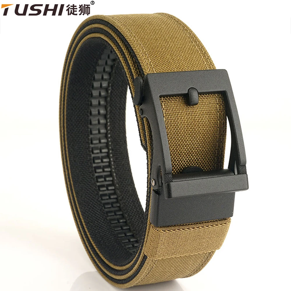 Top Trends: TUSHI Army Style Combat Belt Quick Release Gun Hanging Tactical Belt Fashion Black Men&#039;s Canvas Military Belt Outdoor Hunting Shoppable Styles