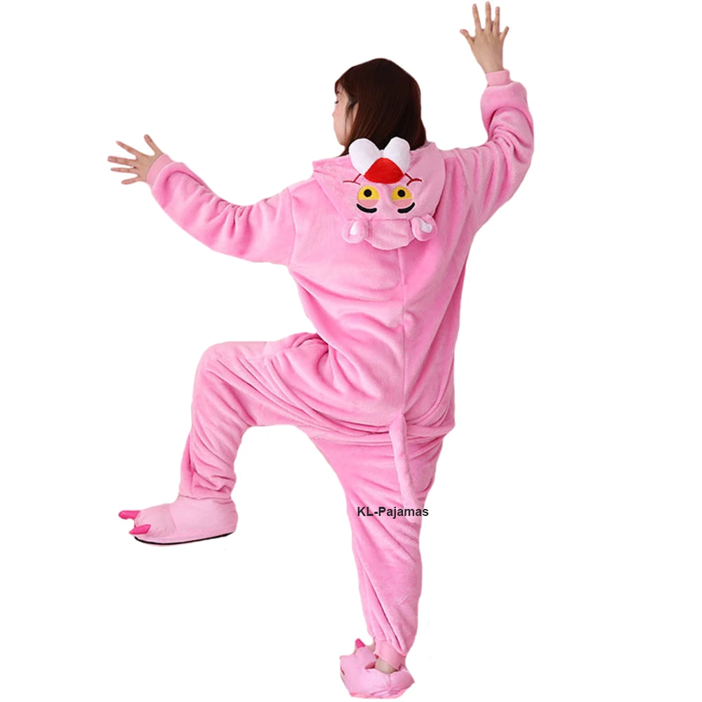 Top Trends: Unisex Adult Anime Onesie Sleepwear Animal Panther Cosplay Pajamas Teens Plush One Piece Christmas Halloween Cartoon Costume Shoppable Styles