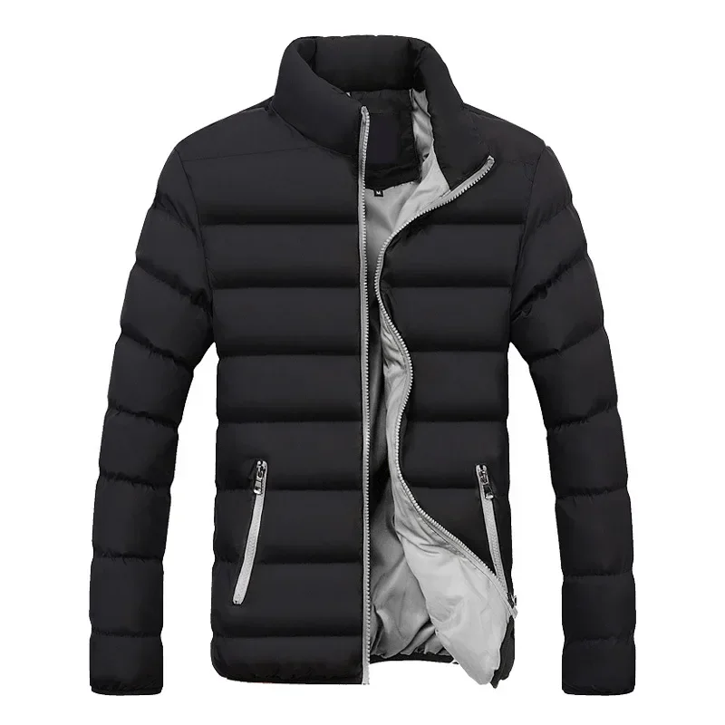 Top Trends: Men&#039;s Outwear Coats Solid Stand Collar Male Windbreak Cotton Thick Warm Tops Parka Jackets Men Winter Casual Padded Down Jacket Shoppable Styles