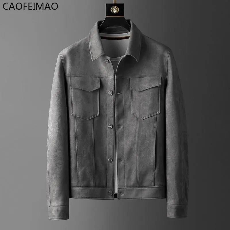 Top Trends: Caofeimao Autumn 2023 Suede Men's Coat Spring New Senior Texture Tooling Light Luxury Business Casual British Jacket Joker Top Shoppable Styles