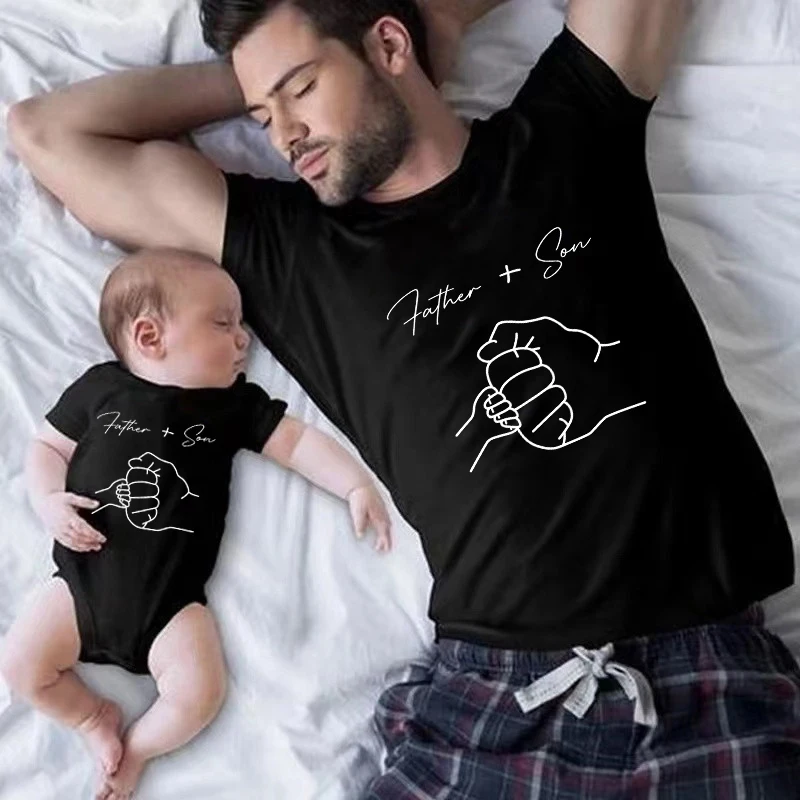 Top Trends: Father And Son Family Matching Shirts Cotton Dad And Me Kids T-shirt Baby Rompers Perfect Gift For Father's Day Family Outfits Shoppable Styles