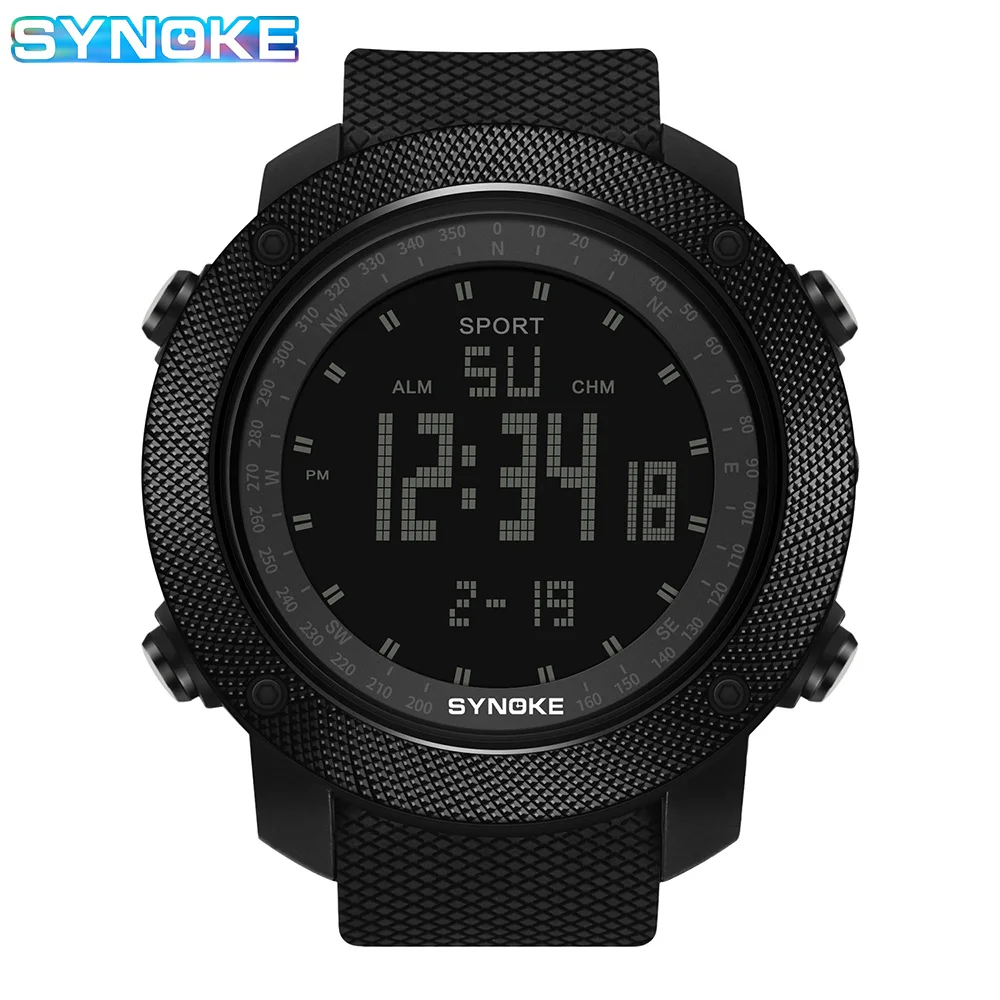 Top Trends: SYNOKE Men's Sport Digital Watch Hours Running Swimming Military Army Watches 50M Waterproof Split Time Multifunction Shoppable Styles