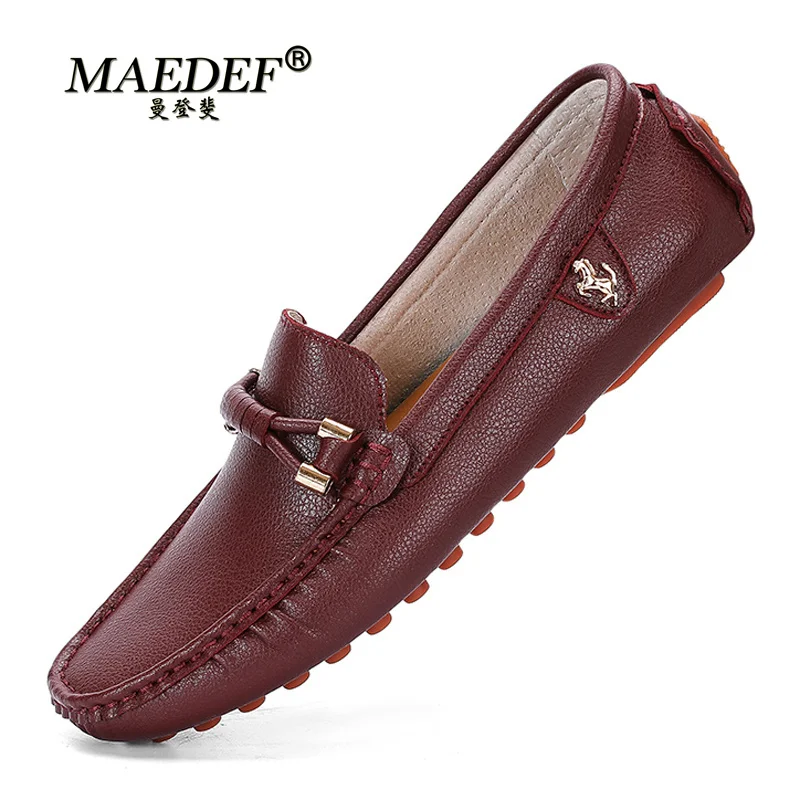 Top Trends: MAEDEF Loafers Men Big Size Leather Moccasins Casual Shoes Mens Driving Shoes Outdoor Slip On Men Shoes Plus Size 46 47 48 Shoppable Styles