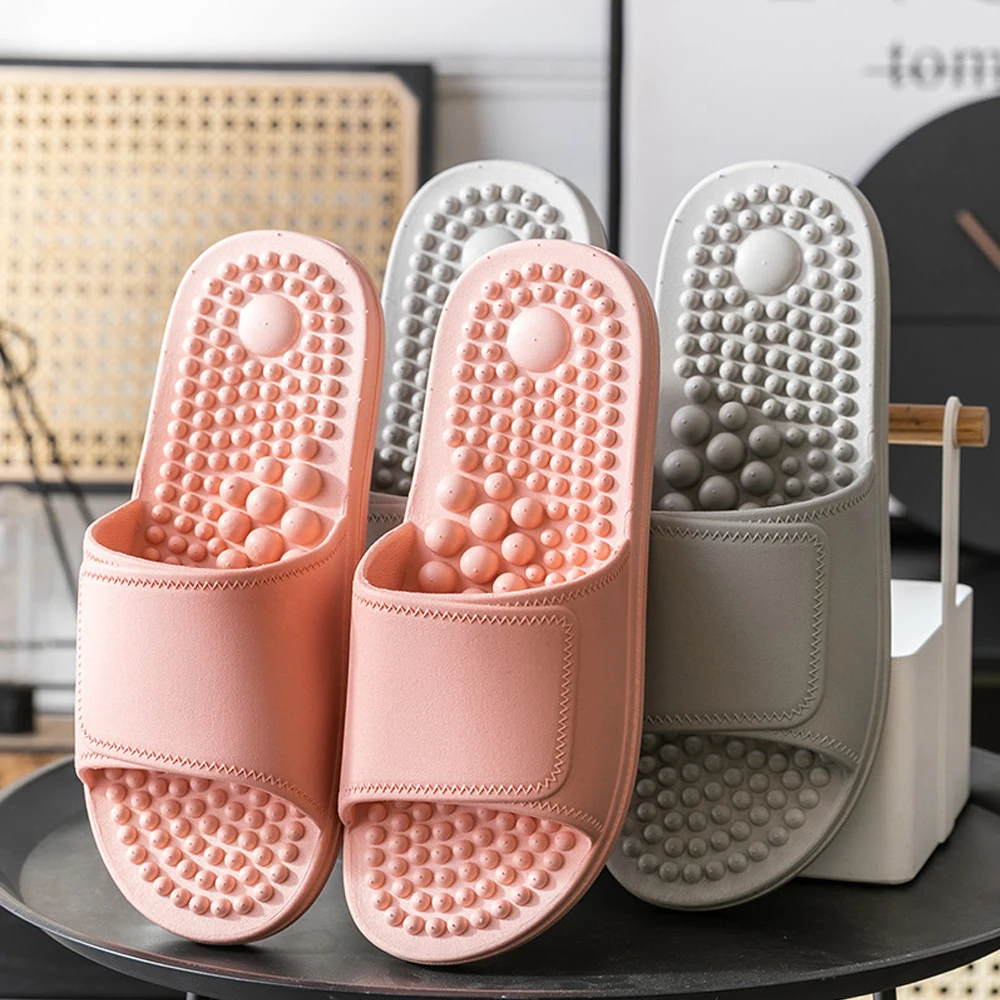 Top Trends: Slippers Female Summer Indoor Home Bathroom Bath Soft Bottom Non-slip Couple Men Massage Sandals Shoes Shoppable Styles - Image 3