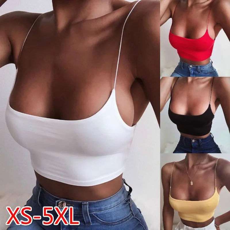 Top Trends: Sexy Spaghetti Strap Crop Tops Black Tank Top Women Summer Camis Backless Basic Camisole Casual Tube Top Sleeveless Cropped Vest Shoppable Styles