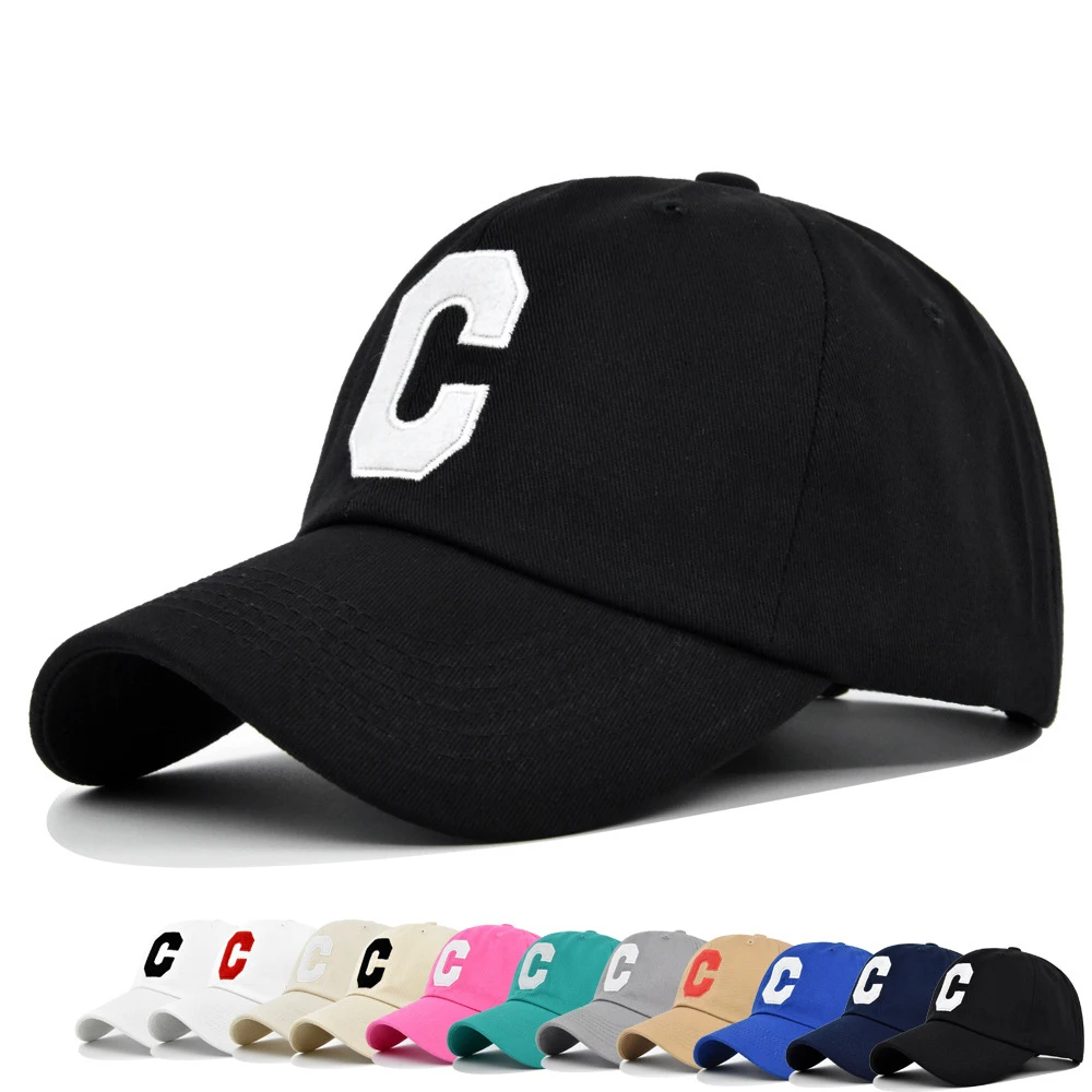 Top Trends: New Fashion Baseball Cap Unisex C Letter Summer Sun Hat Women 100% Cotton Visor Hats Men Embroidered Bone Peaked Cap Shoppable Styles