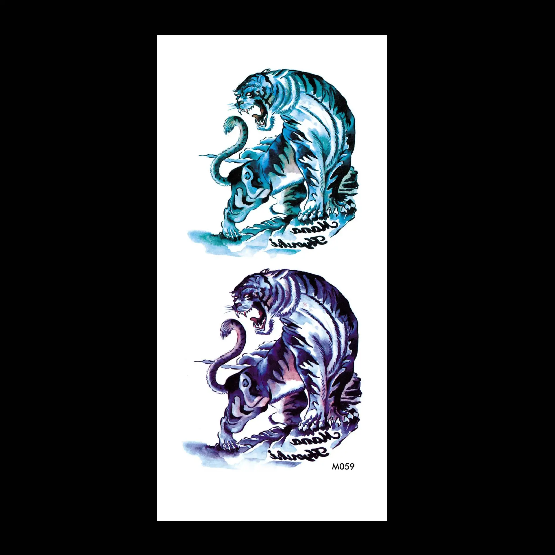 Top Trends: Classic Flower Arm Lifelike Left Green Dragon Right White Tiger Dragon Tiger Tattoo Sticker Half Arm Temporary Tattoo Stickers Shoppable Styles - Image 3