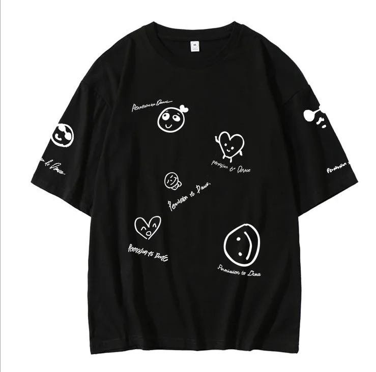 Top Trends: 100% Cotton Bangtan Boys New Song BUTTER Oversized T-Shirts Women Men Dropshipping Harajuku Kpop Kawaii Cotton Tops S-4XL Shoppable Styles