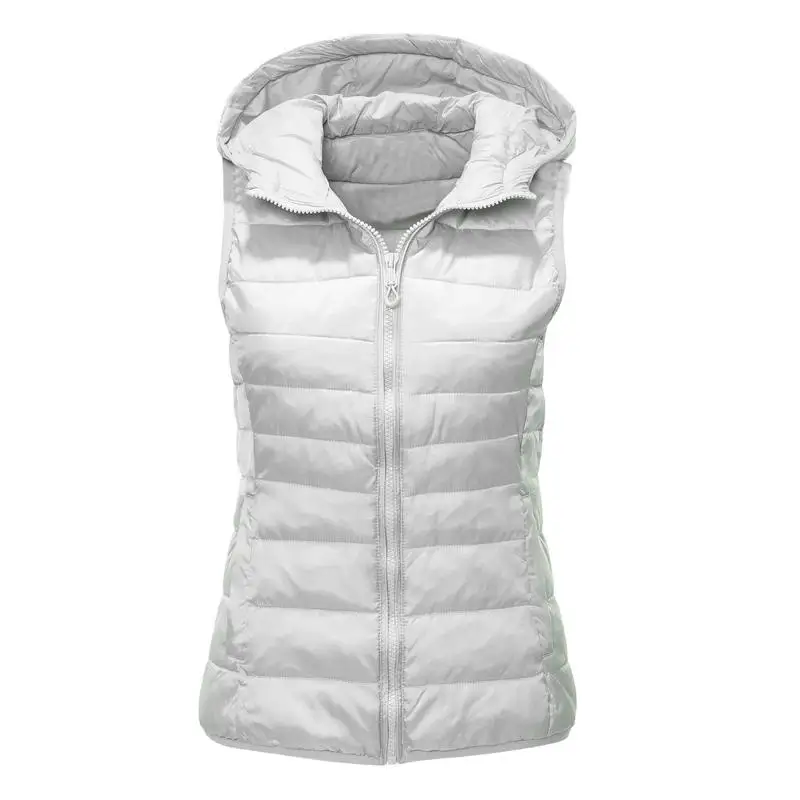 Top Trends: Winter Womens Hooded Outerwear Sleeveless Hooded Jackets Cotton-padded Warm Pure Color Coat Shoppable Styles - Image 5